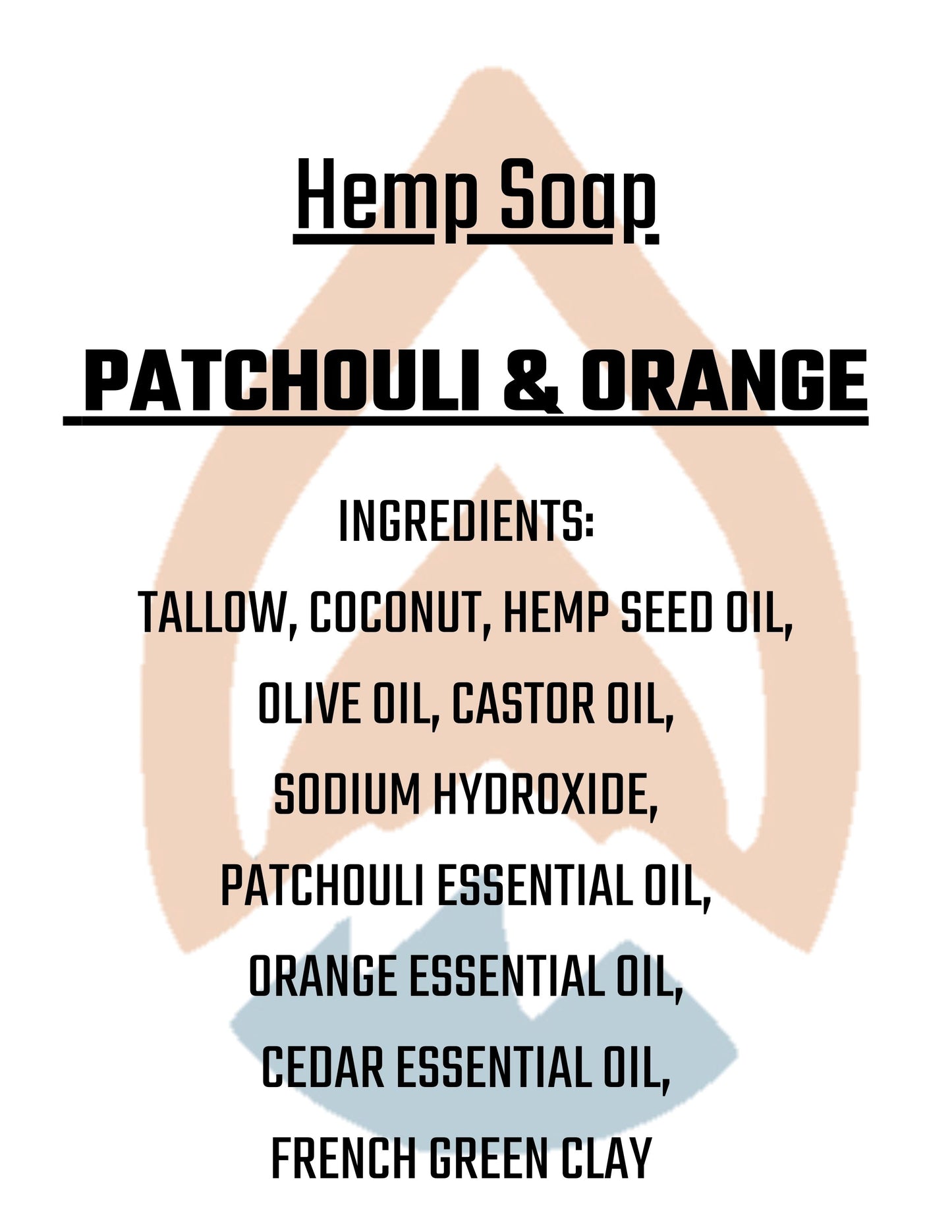 Bar Soap - Patchouli & Orange - Hemp Base